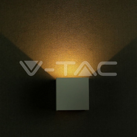 Imagine Aplica exterior VTAC NEW LED 5W 300K patrata alb 217079