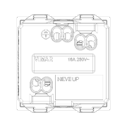 Imagine Priza SCHUKO 2P+E 16A 2M cu capac alb B NEVE VIMAR 09208.C