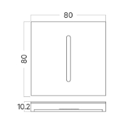 Imagine CAPAC PATRAT SILVER PENTRU SPOT TREPTE STEPLIGHT BH07-00018 STEP-A-CS3 BR-BH07-00173