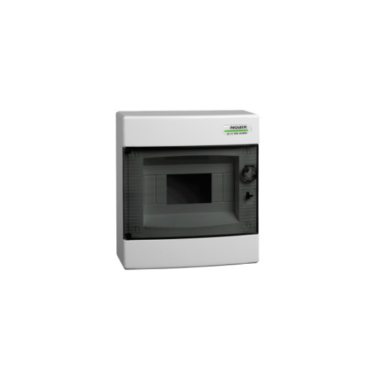 Imagine Cofret de distributie din plastic, montare aparenta, usa transparenta, IP40, 1 rând, 8 module