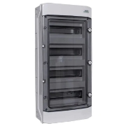 Imagine Cofret de distributie din plastic, montare aparenta, IP65, 4 rânduri, 4x12 module