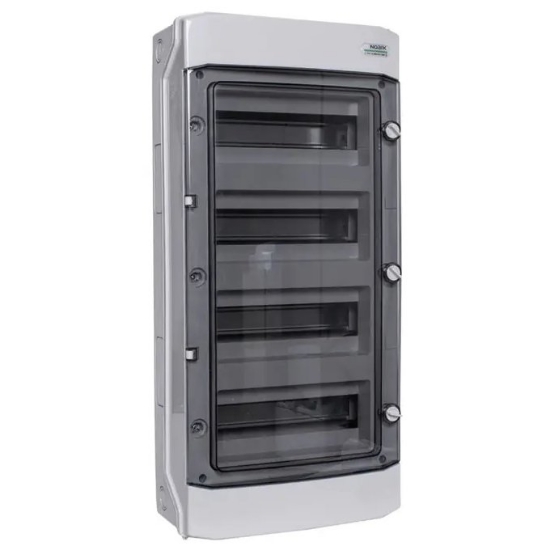 Imagine Cofret de distributie din plastic, montare aparenta, IP65, 4 rânduri, 4x12 module