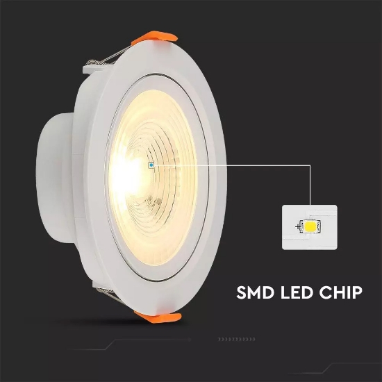 Imagine spot reglabil cu LED 7W alb / lumina calda