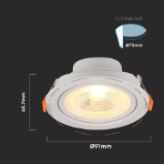 Imagine spot reglabil cu LED 7W alb / lumina calda
