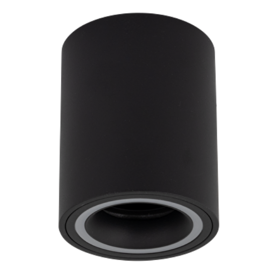 Imagine plafoniera rotunda neagra cu led 18W lumina alba 230V - IP65