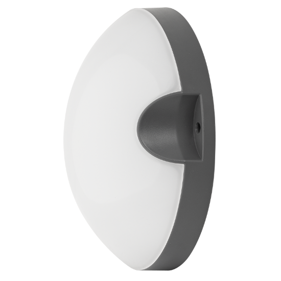 Imagine plafoniera rotunda neagra cu led 18W lumina alba 230V - IP65