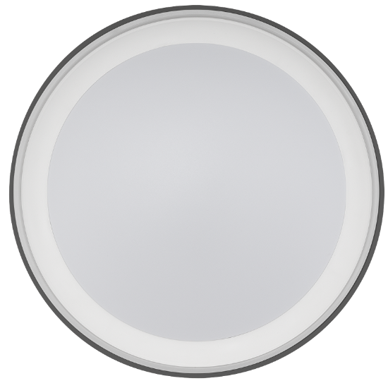 Imagine plafoniera rotunda neagra cu led 18W lumina alba 230V - IP65