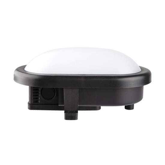 Imagine plafoniera rotunda neagra cu led 18W lumina alba 230V - IP65