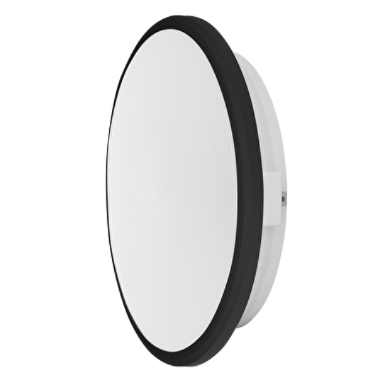Imagine plafoniera rotunda neagra cu led 18W lumina alba 230V - IP65