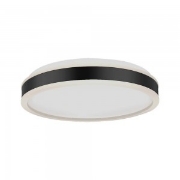Imagine plafoniera rotunda neagra cu led 18W lumina alba 230V - IP65