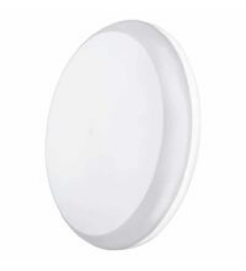 Imagine plafoniera rotunda alba cu led 18W & senzor de miscare - lumina alba - IP54