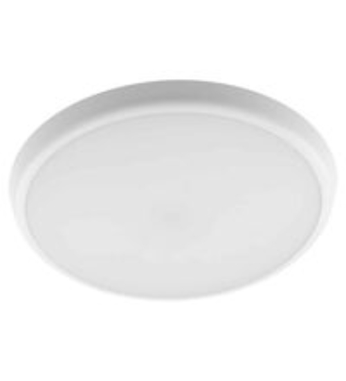 Imagine plafoniera rotunda alba cu led 18W & senzor de miscare - lumina alba - IP54