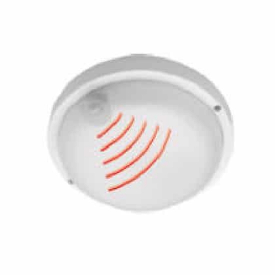 Imagine plafoniera rotunda alba cu led 18W & senzor de prezenta-lumina alba - IP54