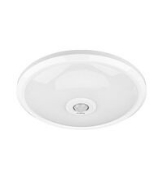 Imagine plafoniera rotunda alba cu led 18W & senzor de prezenta-lumina alba - IP54