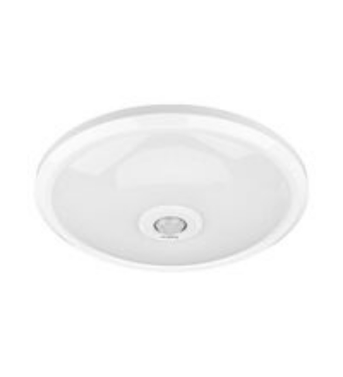 Imagine plafoniera rotunda alba cu led 18W & senzor de prezenta-lumina alba - IP54