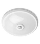 Imagine plafoniera rotunda alba cu led 18W & senzor de prezenta-lumina alba - IP54