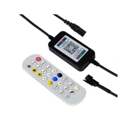 Imagine CONTROLER + DIMMER CU TELECOMANDA pt.BANDA LED RGB+ALB 32A