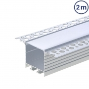 Imagine Profil Aluminiu COMPLET PT. ADANC pentru banda LED - 2metri - ARGINTIU