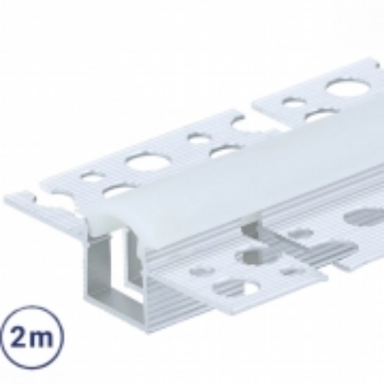 Imagine Profil Aluminiu COMPLET PT. ADANC pentru banda LED - 2metri - ARGINTIU