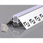 Imagine Profil Aluminiu COMPLET PT. ADANC pentru banda LED - 2metri - ARGINTIU