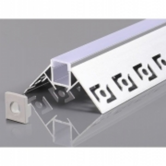 Imagine Profil Aluminiu COMPLET PT. ADANC pentru banda LED - 2metri - ARGINTIU
