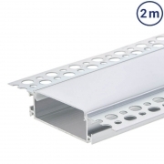 Imagine Profil Aluminiu COMPLET PT. ADANC pentru banda LED - 2metri - ARGINTIU
