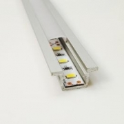 Imagine Profil Aluminiu COMPLET PT. ADANC pentru banda LED - 2metri - ARGINTIU