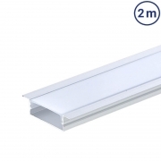 Imagine Profil Aluminiu COMPLET PT. ADANC pentru banda LED - 2metri - ARGINTIU