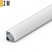 Imagine Profil Aluminiu COMPLET PT. ADANC pentru banda LED - 2metri - ARGINTIU