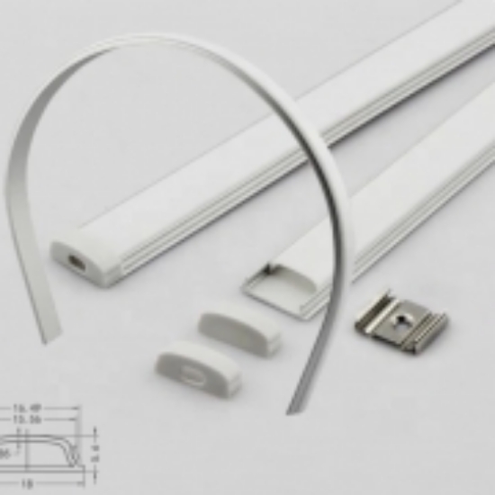 Imagine Profil Aluminiu COMPLET PT. ADANC pentru banda LED - 2metri - ARGINTIU