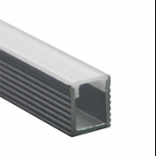 Imagine Profil Aluminiu COMPLET PT. ADANC pentru banda LED - 2metri - ARGINTIU