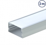 Imagine Profil Aluminiu COMPLET PT. ADANC pentru banda LED - 2metri - ARGINTIU