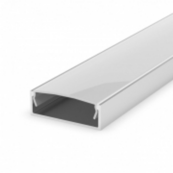 Imagine Profil Aluminiu COMPLET PT. ADANC pentru banda LED - 2metri - ARGINTIU