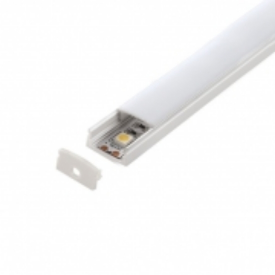 Imagine Profil Aluminiu COMPLET PT. ADANC pentru banda LED - 2metri - ARGINTIU