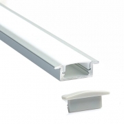 Imagine Profil Aluminiu COMPLET PT. ADANC pentru banda LED - 2metri - ARGINTIU