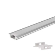 Imagine Profil Aluminiu COMPLET PT. ADANC pentru banda LED - 2metri - ARGINTIU