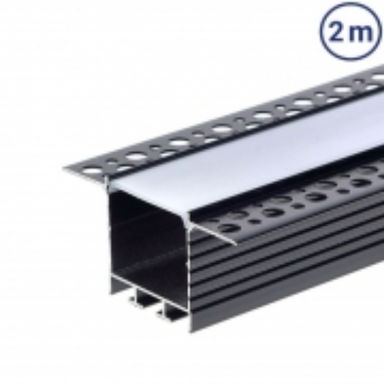 Imagine Profil Aluminiu COMPLET PT. ADANC pentru banda LED - 2metri - ARGINTIU