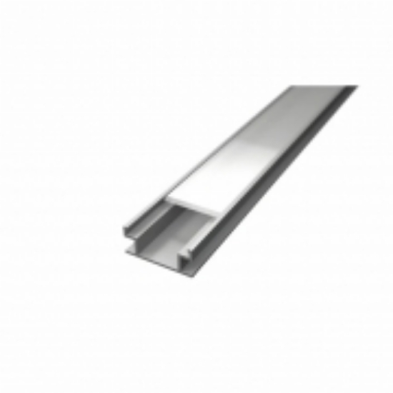 Imagine Profil Aluminiu COMPLET PT. ADANC pentru banda LED - 2metri - ARGINTIU