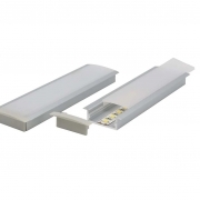 Imagine Profil Aluminiu COMPLET PT. ADANC pentru banda LED - 2metri - ARGINTIU