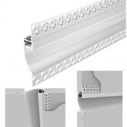 Imagine Profil Aluminiu COMPLET PT. ADANC pentru banda LED - 2metri - ARGINTIU