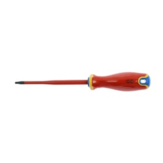 Imagine surubelnite drepte galben-rosu VDE 1000V  -  4 x 100mm
