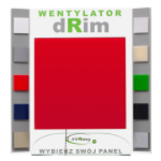 Imagine panel STICLA pentru ventilator "DRIM" - ROSU