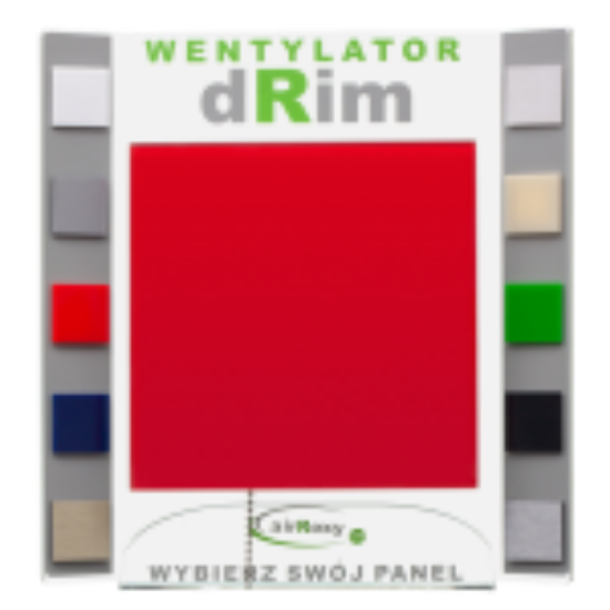 Imagine panel STICLA pentru ventilator "DRIM" - ROSU