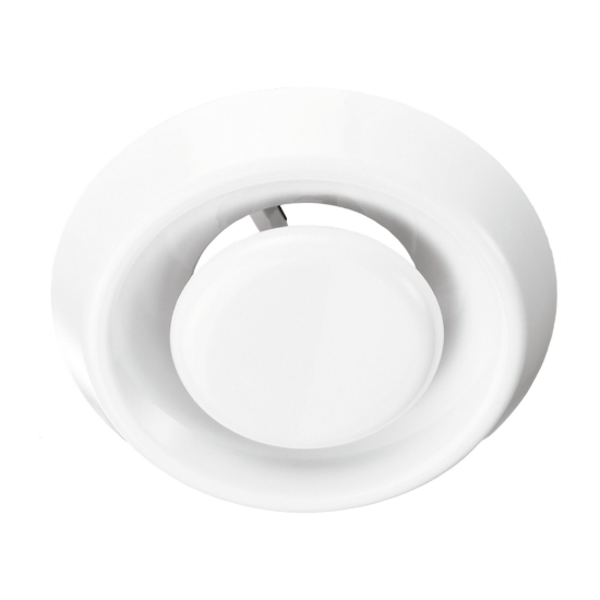 Imagine grila de ventilare ROTUNDA 125 ALBA