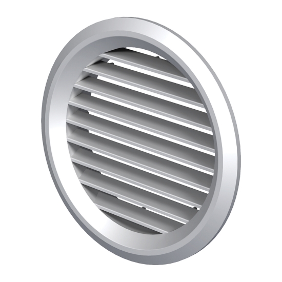 Imagine grila de ventilare ROTUNDA 125 ALBA