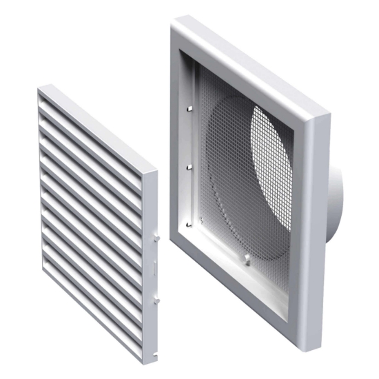 Imagine grila de ventilare PATRATA gravitationala 100