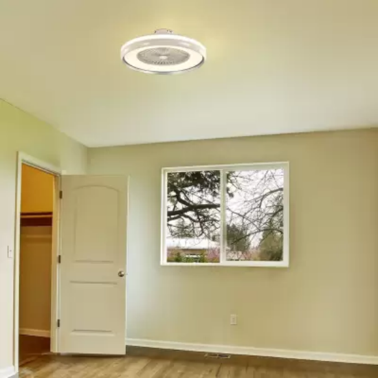 Imagine Ventilator de tavan & telecomanda 40W negru