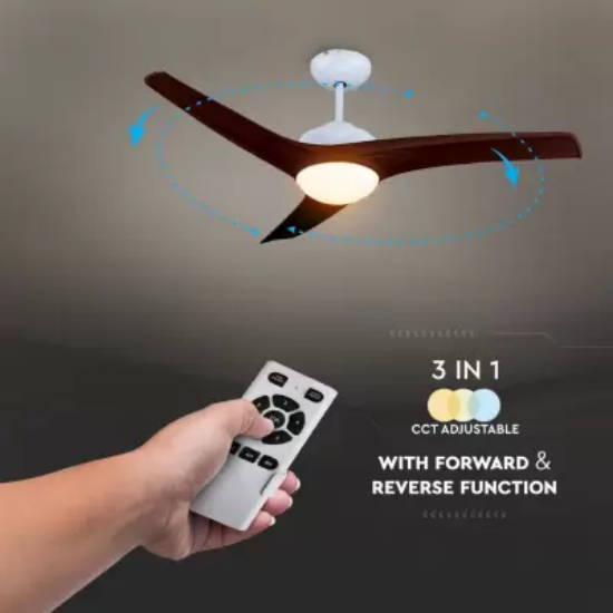 Imagine Ventilator de tavan & telecomanda 40W negru