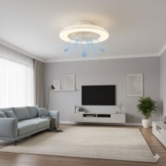 Imagine Ventilator de tavan 35W & plafoniera 22W - alb