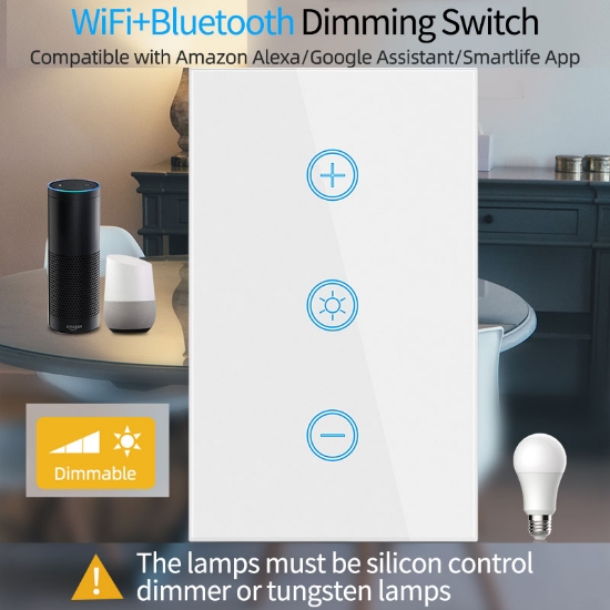 Imagine Dimmer din sticla "WiFi smart" (touch)